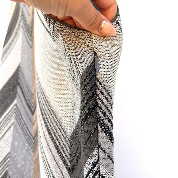 Missoni Chevron Knit Mini Sleeveless Tank Dress Brown Metallic 46 Wool 10 - Picture 7 of 12